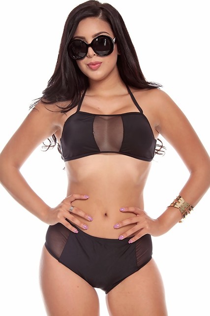 black bikini,two piece swimsuit,high waist bikini,sexy bikini