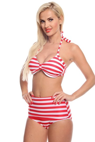 sexy bikini,two piece swimsuit,striped bikini,high waist bikini
