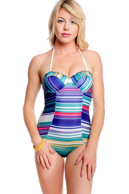 monokini swimwear,stripe monokini