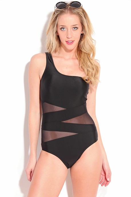 one piece swimsuit,one piece swimwear,sexy monokini,black mesh one piece swimsuit